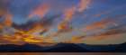 USA-Washington State-Seabeck Panoramic sunset on Hood Canal Art Print